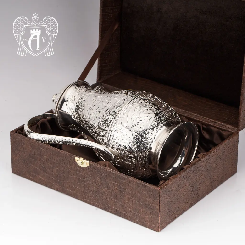 Кувшин из серебра «Бриз» без черни - фото 6