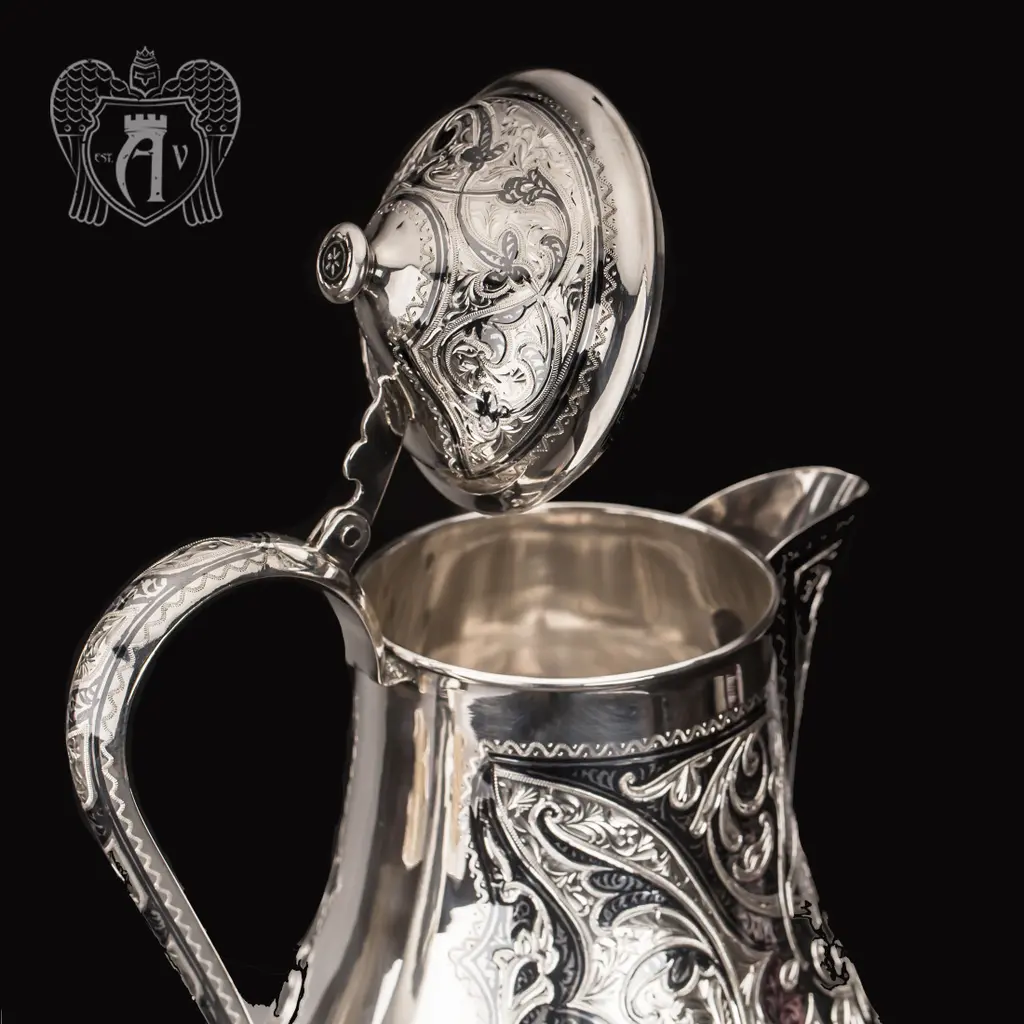 Кувшин и два стакана  из серебра  «Абердин» - фото 4