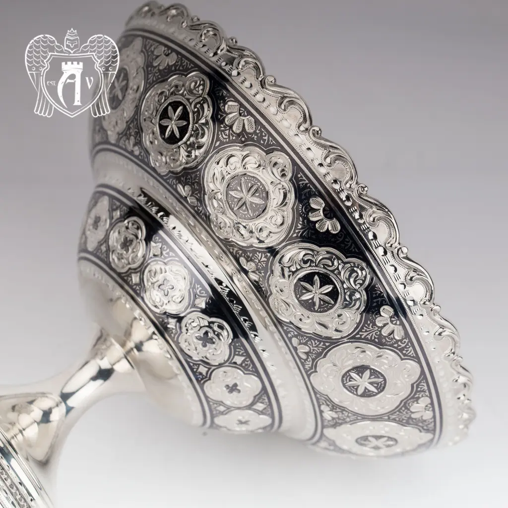 Конфетница из серебра 925 пробы «Адель» - фото 4