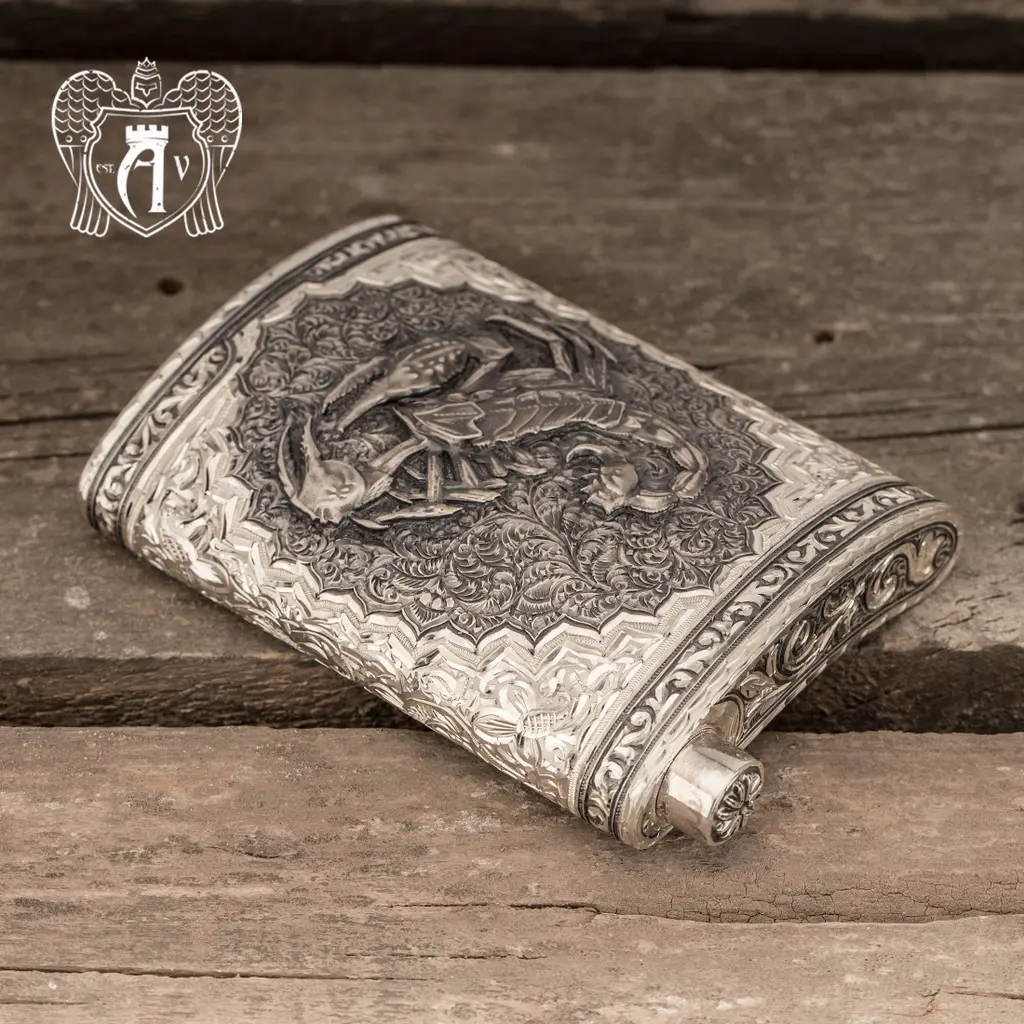 Серебряная фляжка  «Скорпион» - фото 5