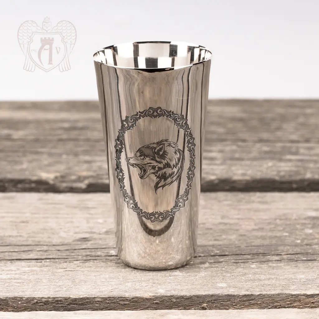 Серебряная стопка «Волк» - фото 2