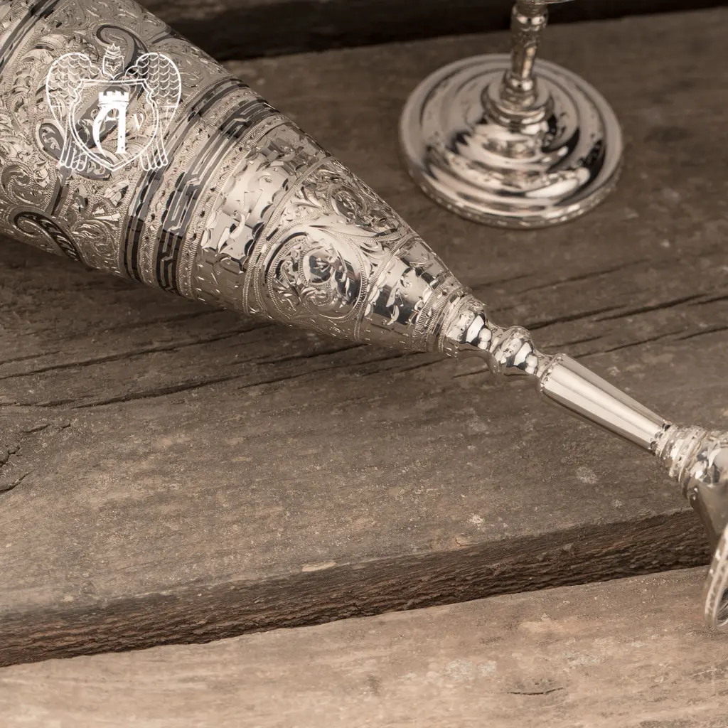 Бокал из серебра «Иней» - фото 3