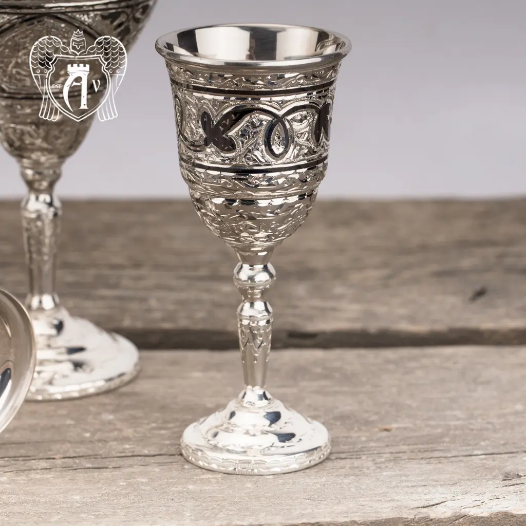 Серебряная рюмка «Узор» - фото 4