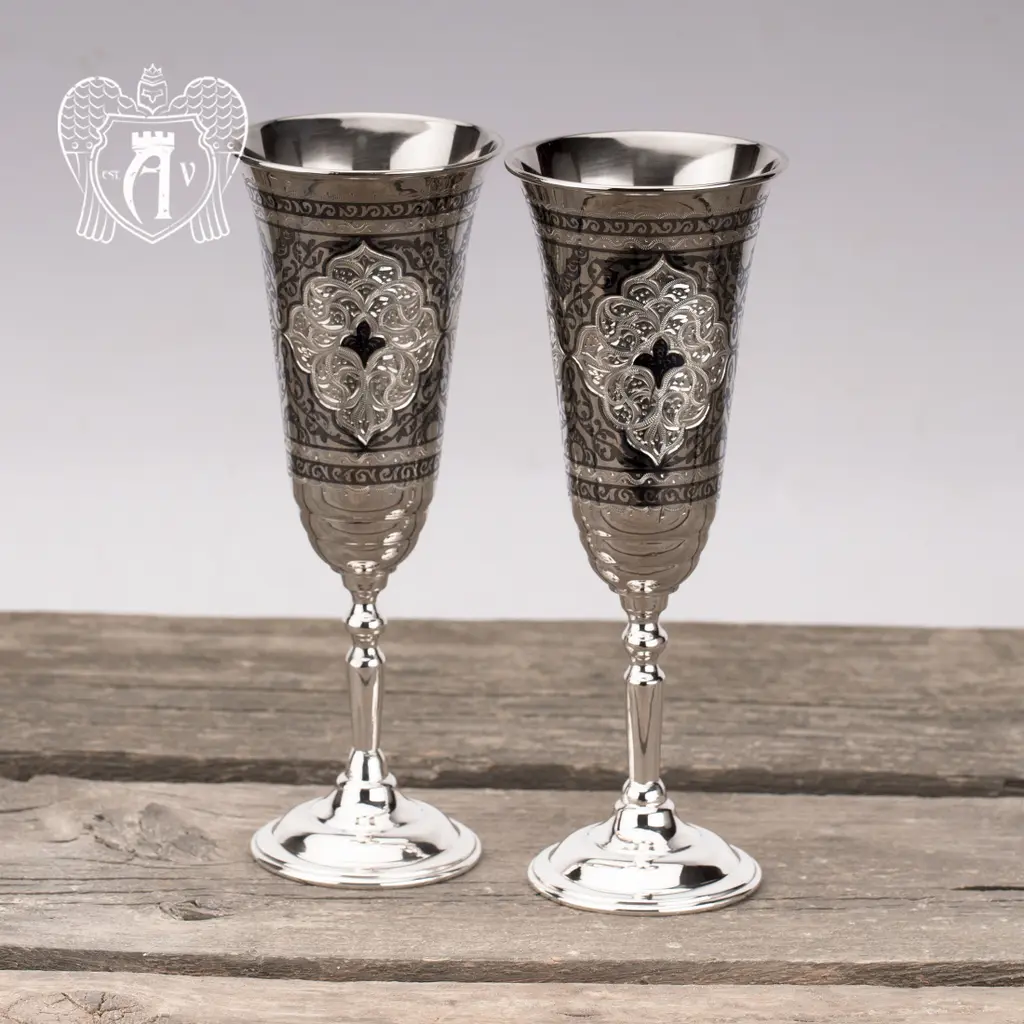 Фужеры из серебра «Агата» - фото 5