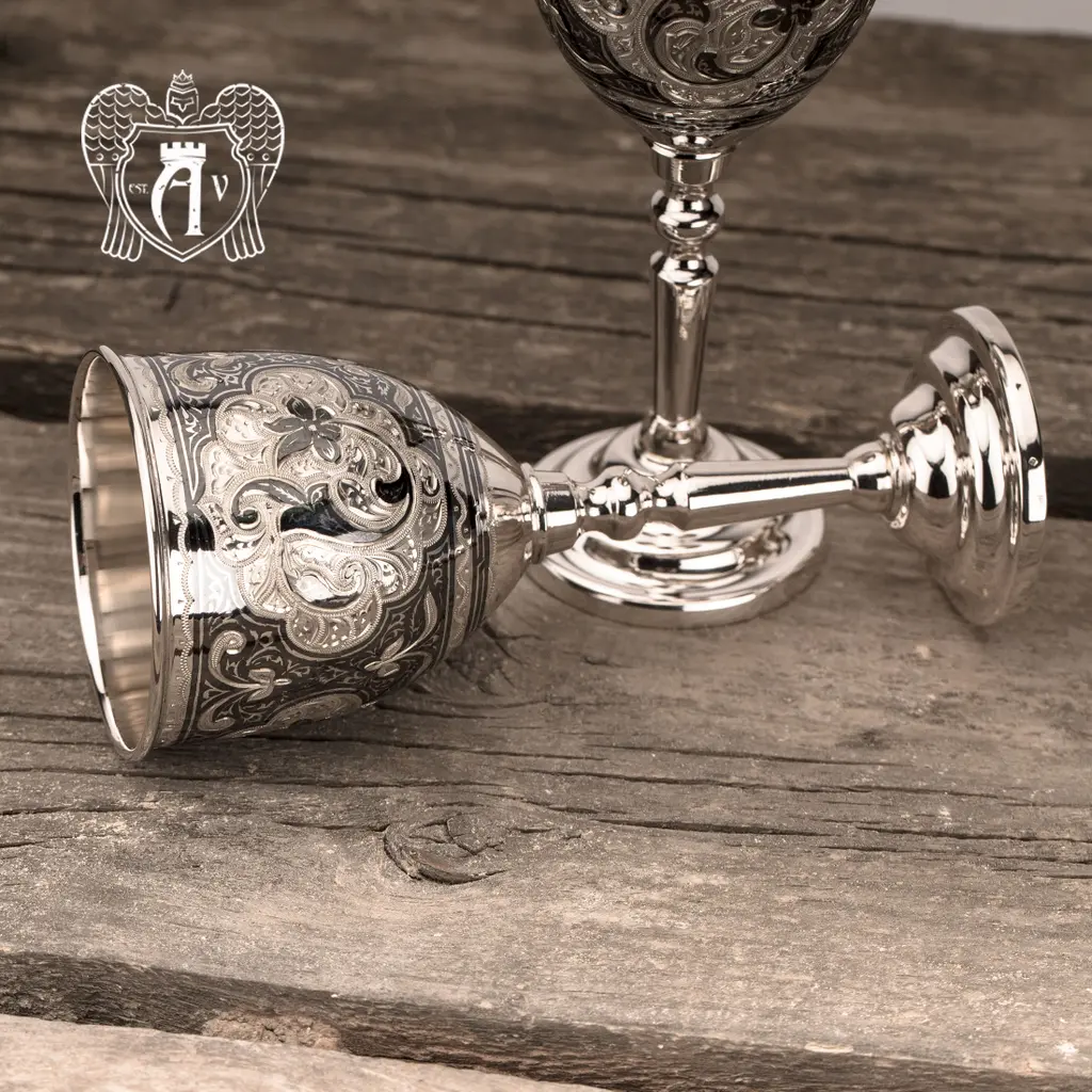 Бокал из серебра «Камелия» - фото 3