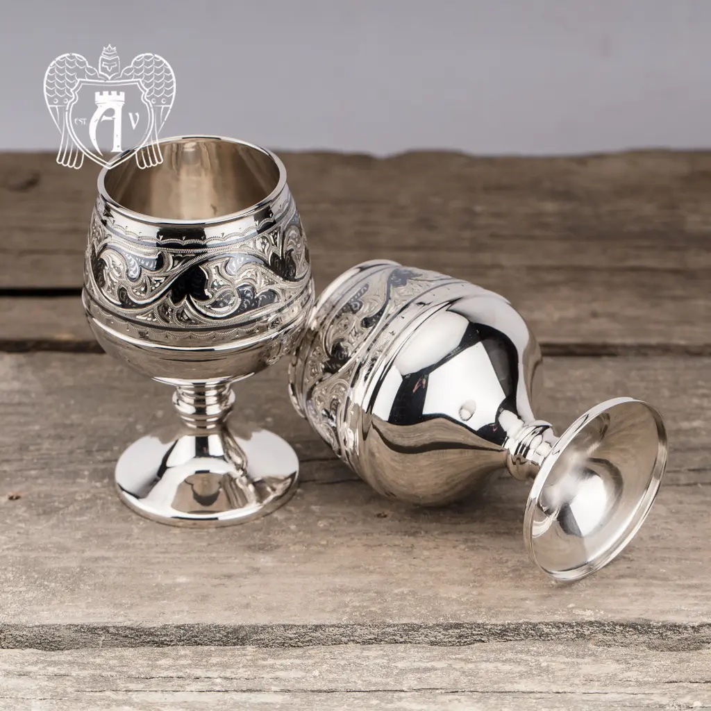 Бокалы из серебра «Исидора» 2 шт - фото 2