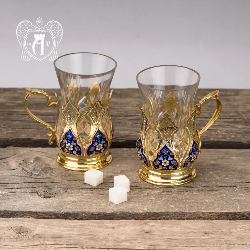 Набор подстаканников  «Шахерезада» с золочением - фото 2