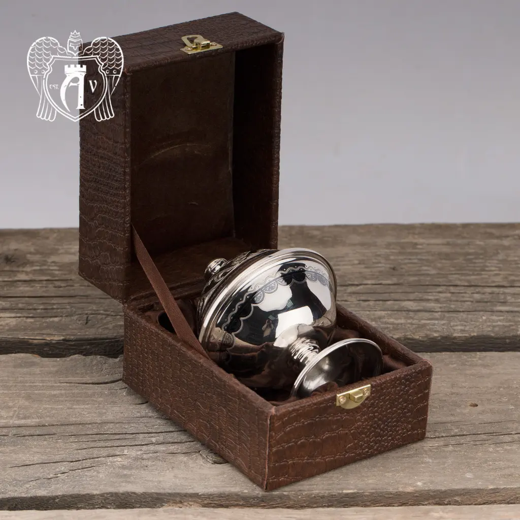 Икорница серебряная «Лоза» - фото 2