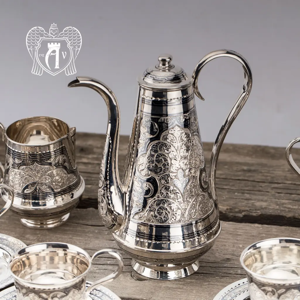 Серебряный сервиз кофейный  «Роксолана» - фото 2
