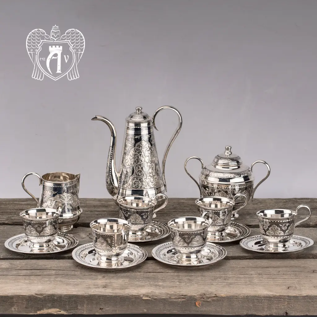 Серебряный сервиз кофейный  «Роксолана» - фото 4