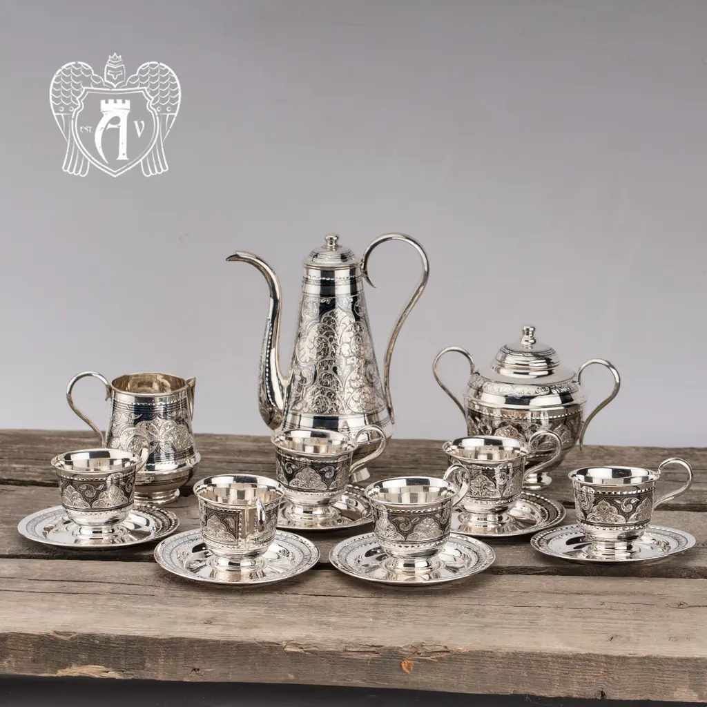 Серебряный сервиз кофейный  «Роксолана» - фото 5
