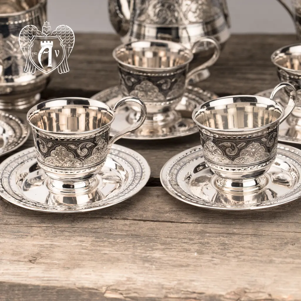 Серебряный сервиз кофейный  «Роксолана» - фото 6