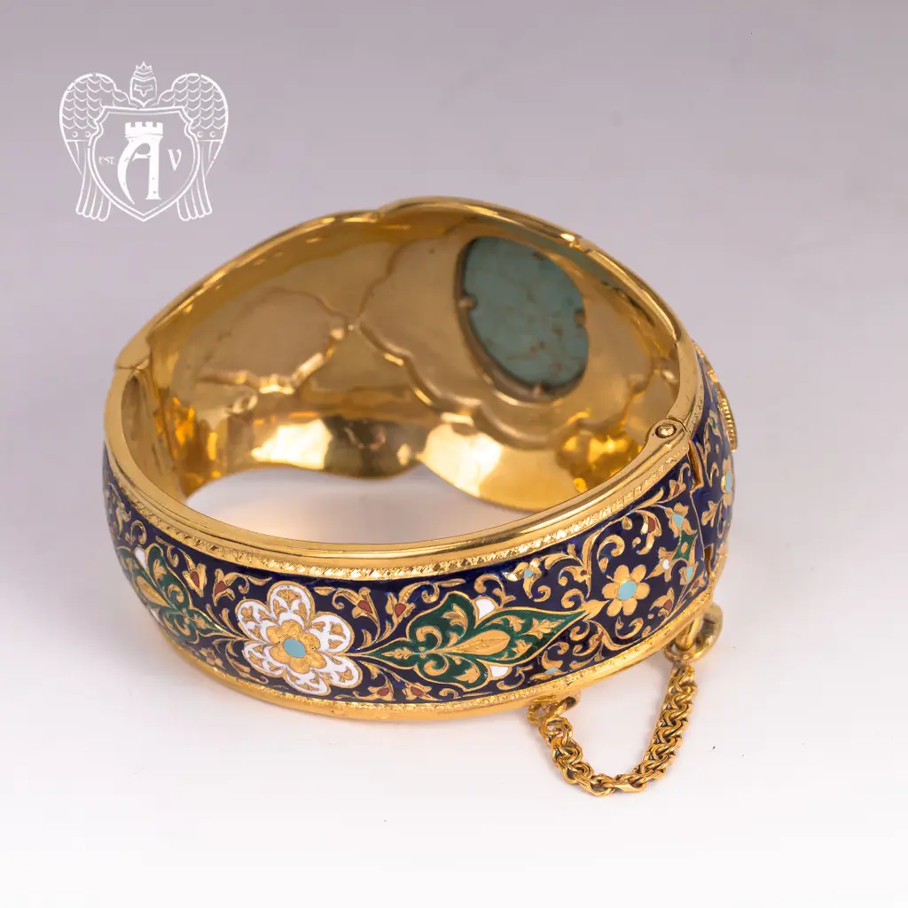 Браслет из серебра «Беатриса» с позолотой и эмалью - фото 3