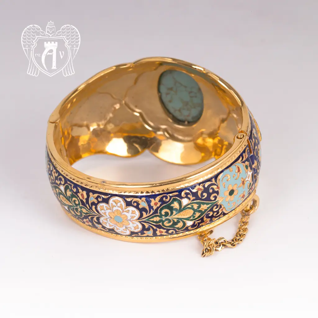 Браслет из серебра «Алиенора » с позолотой и эмалью - фото 4