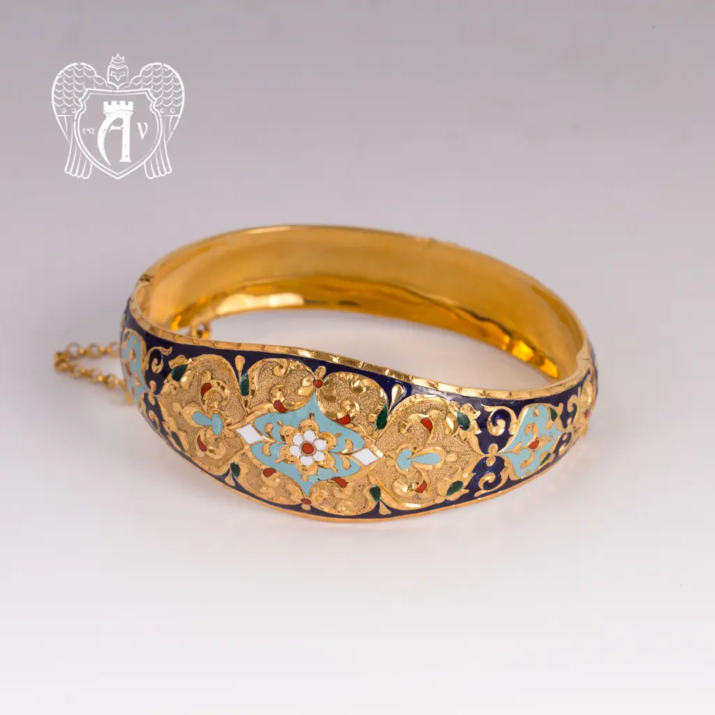 Браслет из серебра «Габриэлла» с позолотой и эмалью - фото 4