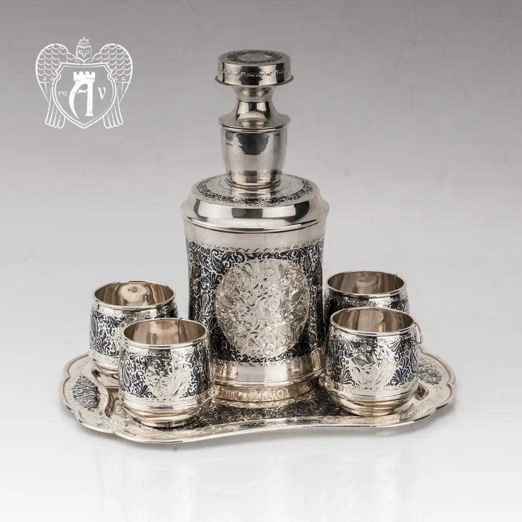 Серебряный сервиз для виски «Танос» - фото 3