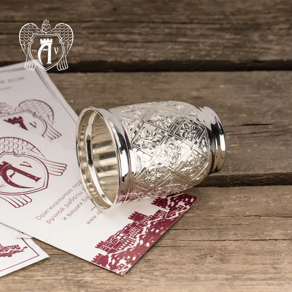 Стакан из чистого серебра 999 пробы «Ключевая вода» - фото 4