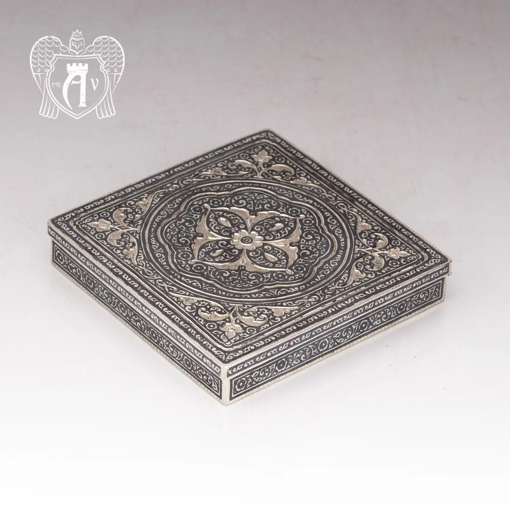 Портсигар настольный из серебра «Граф» - фото 5