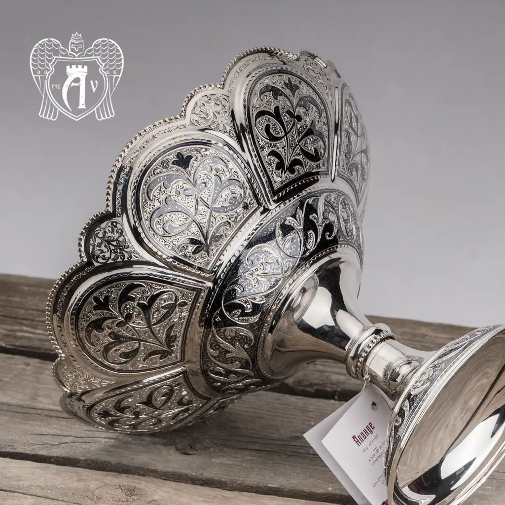 Серебряная ваза для фруктов «Маргарита» - фото 2