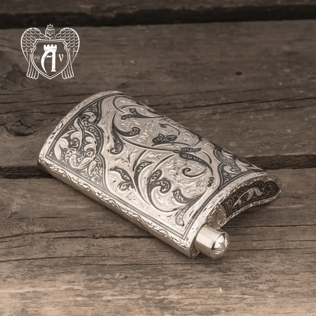 Серебряная фляжка «Гун» - фото 2