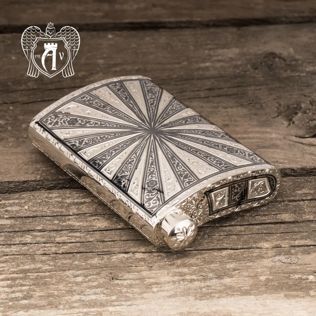 Серебряная фляжка  «Анубис» - фото 2