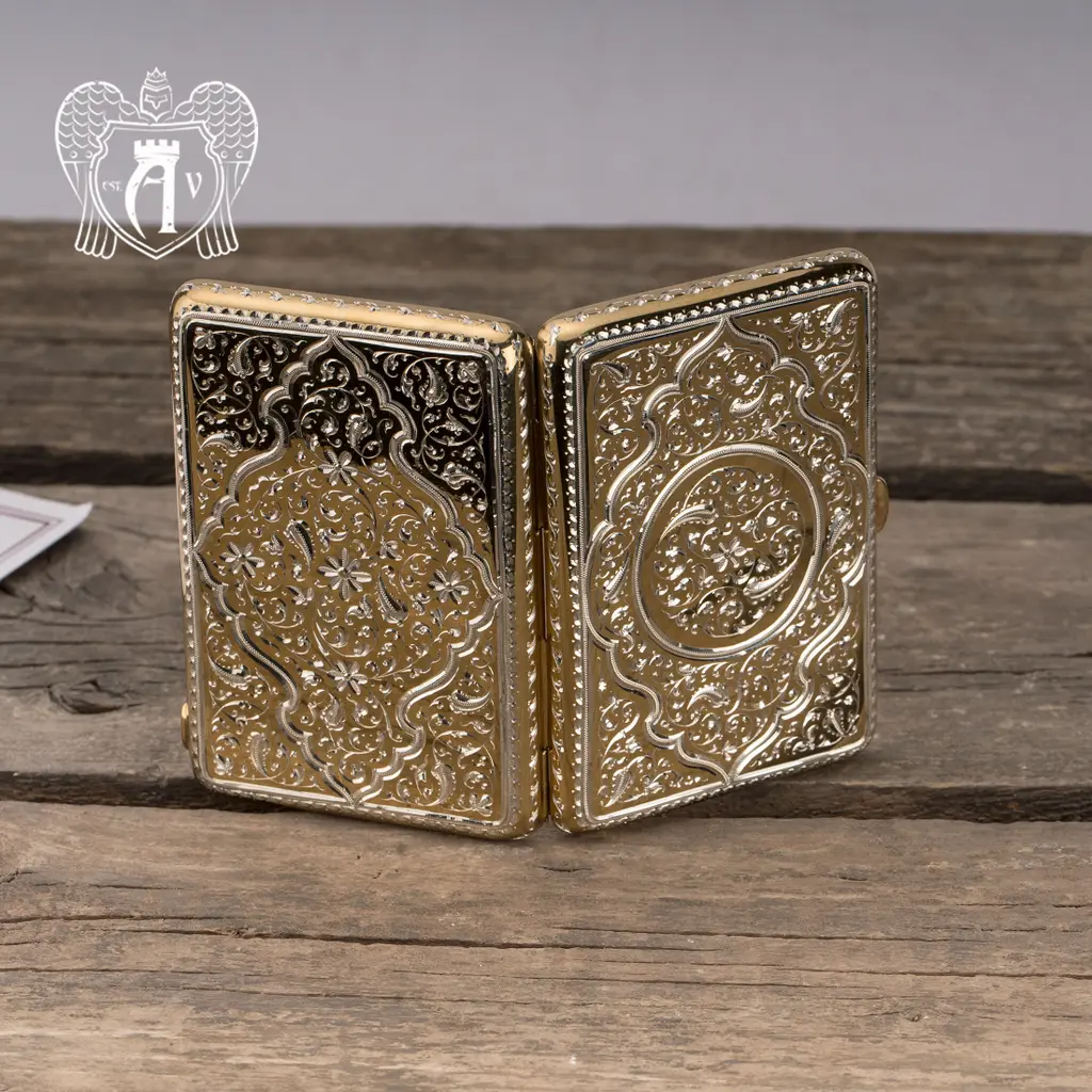 Портсигар из серебра «Gold» с золочением - фото 3