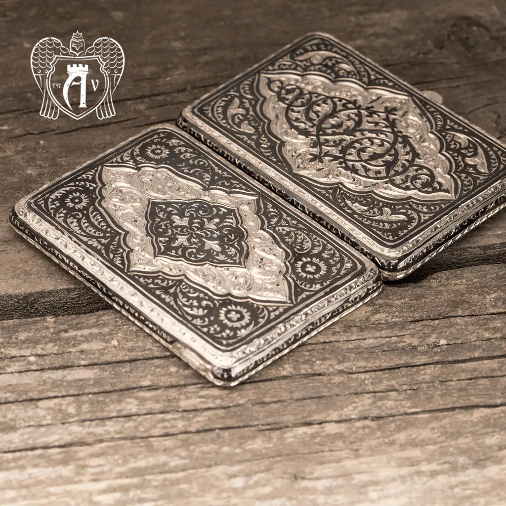 Портсигар из серебра «Корд» - фото 4