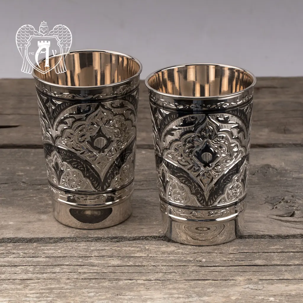 Набор больших стаканов из серебра  «Миллиан» - фото 3