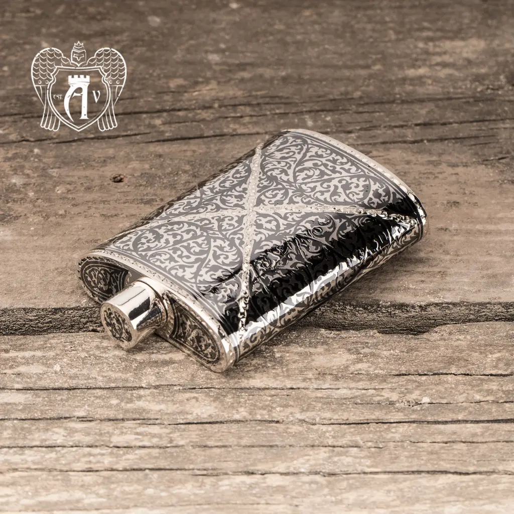 Серебряная фляжка маленькая «Ронан» - фото 2