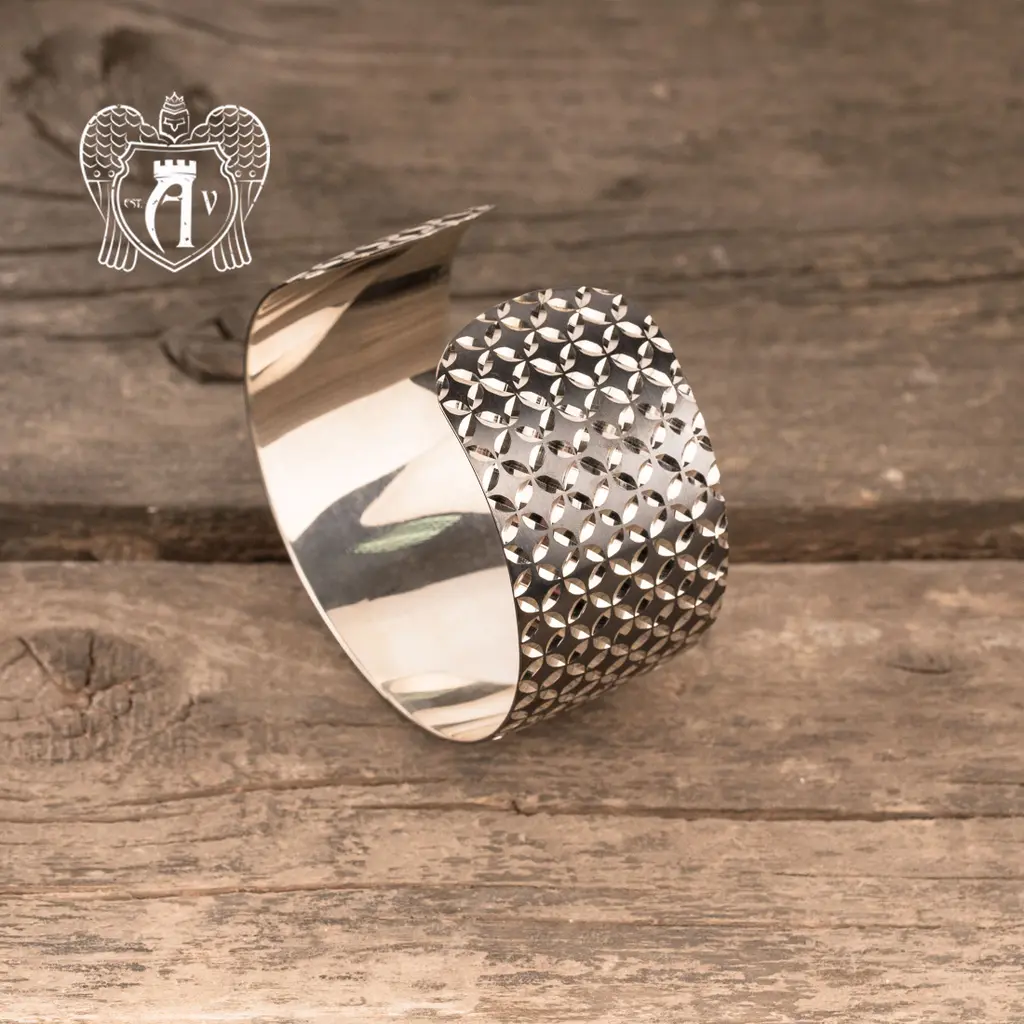 Браслет из серебра кубачинский «Модерн» с уникальным узором и теплотой ручной работы 21099 - фото 2