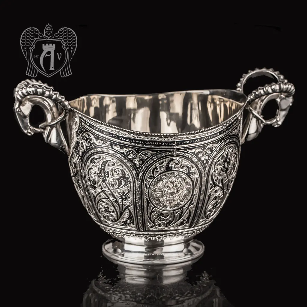 Ведро для шампанского из серебра «Элит» - фото 2