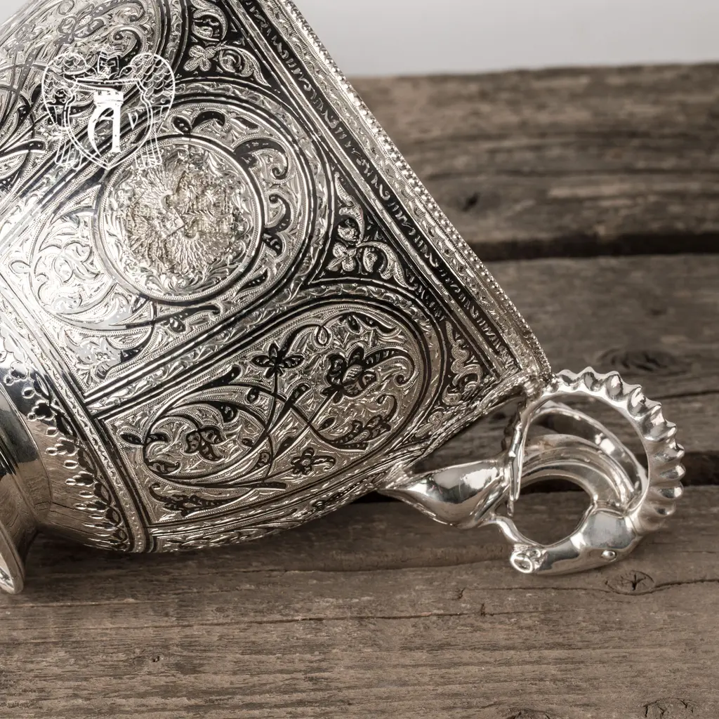 Ведро для шампанского из серебра «Элит» - фото 6