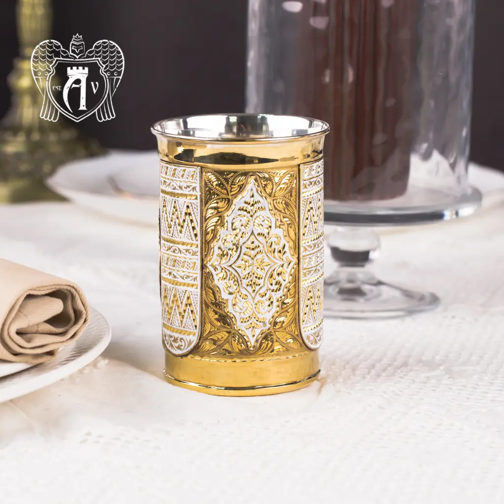 Стакан  «Тор»  с холодной белой эмалью - фото 2