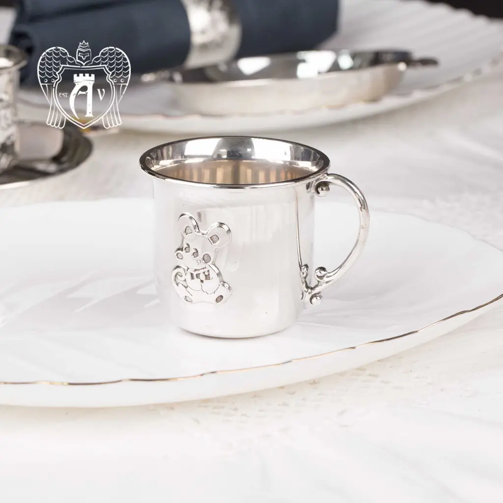 Детская  кружка из серебра для напитков  «Мышонок» - фото 2