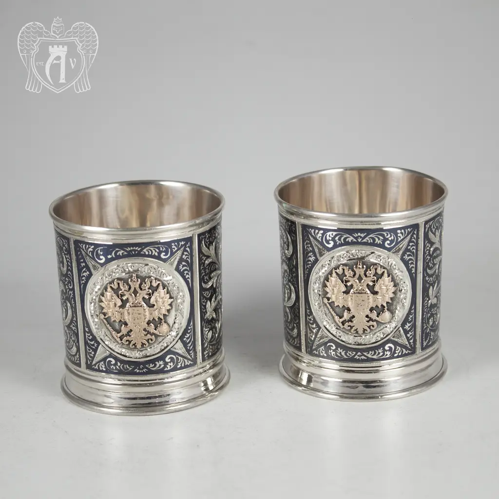 Серебряный сервиз для виски «Россия» - фото 5