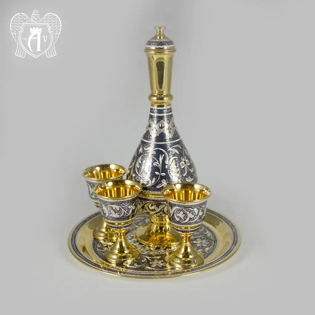 Серебряный водочный набор «Кубачи» - фото 5