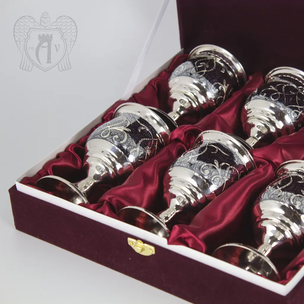 Серебряные бокалы «Камелот» набор 6 шт - фото 2