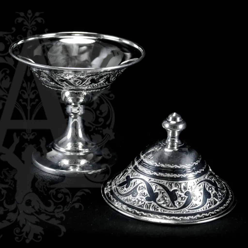 Серебряная икорница\\креманка  «Фаворит» - фото 2