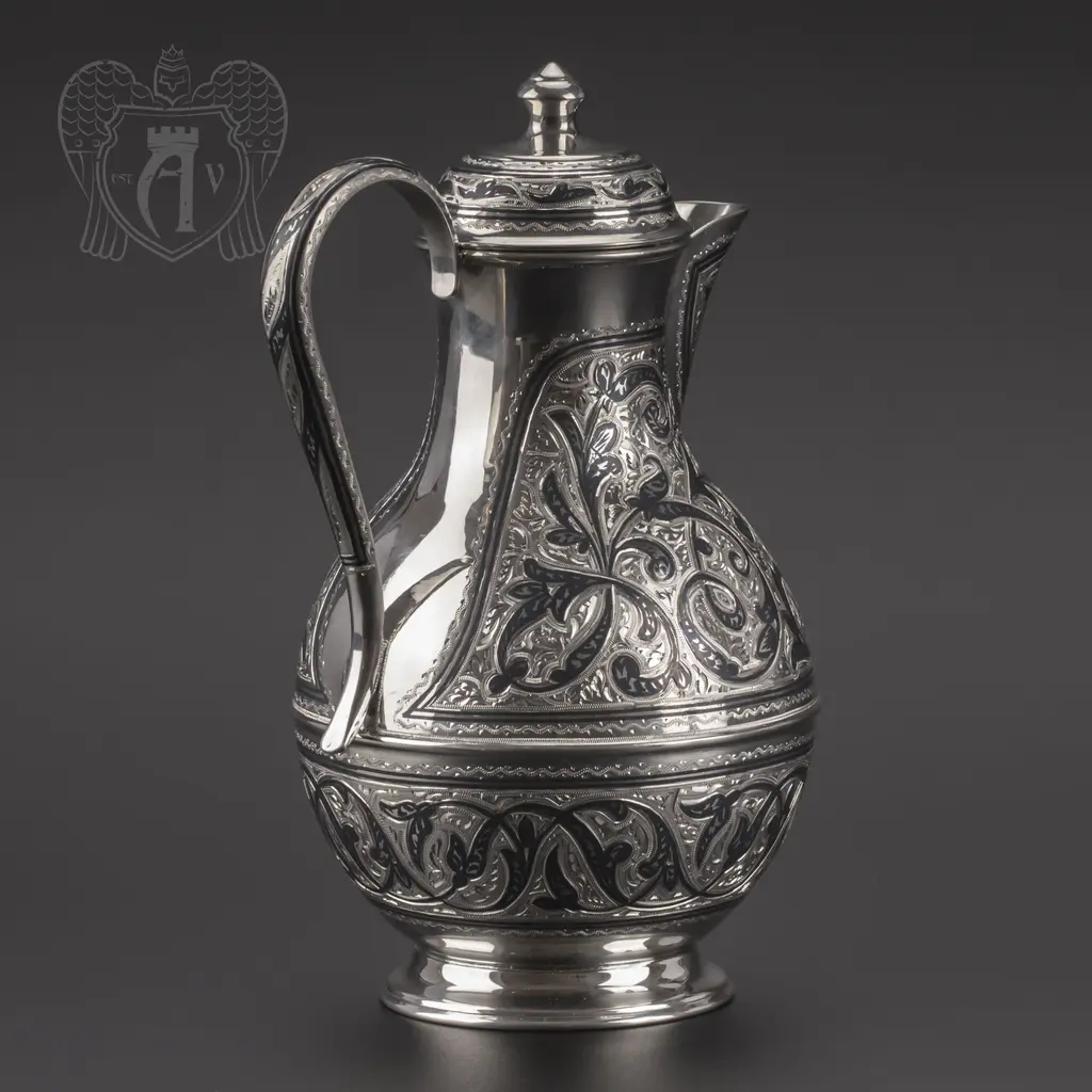 Серебряный кувшин «Танец ветра» - фото 3