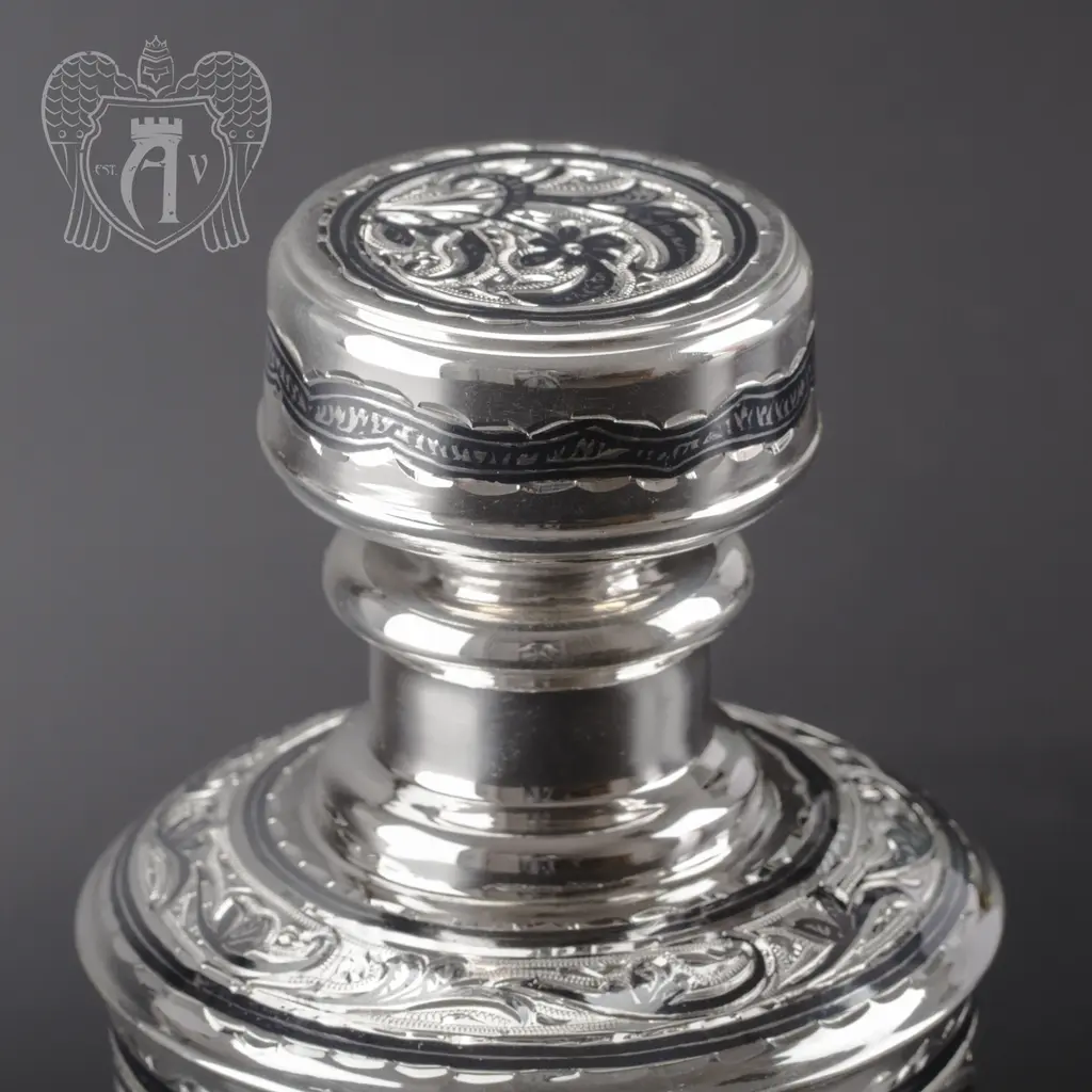 Штоф (графин) из серебра для виски «Изабелла» - фото 3