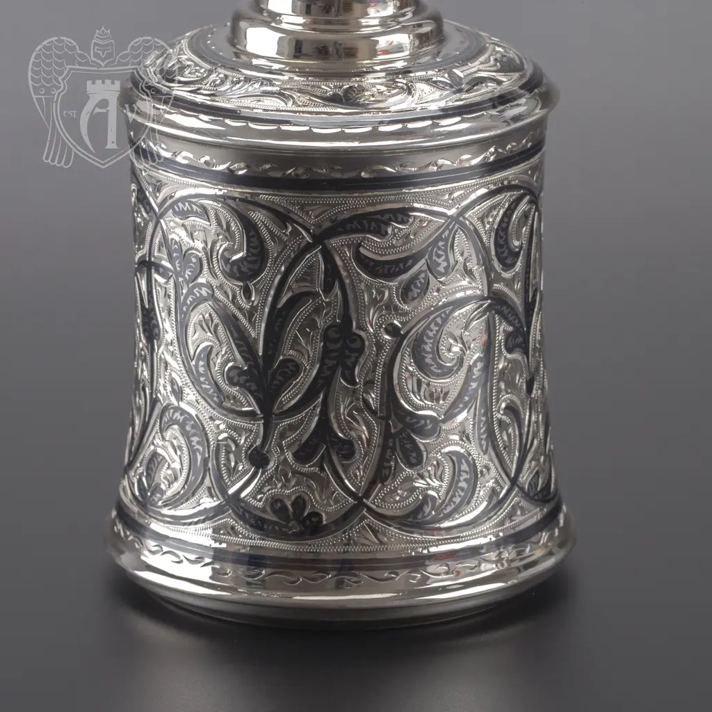 Штоф (графин) из серебра для виски «Изабелла» - фото 4