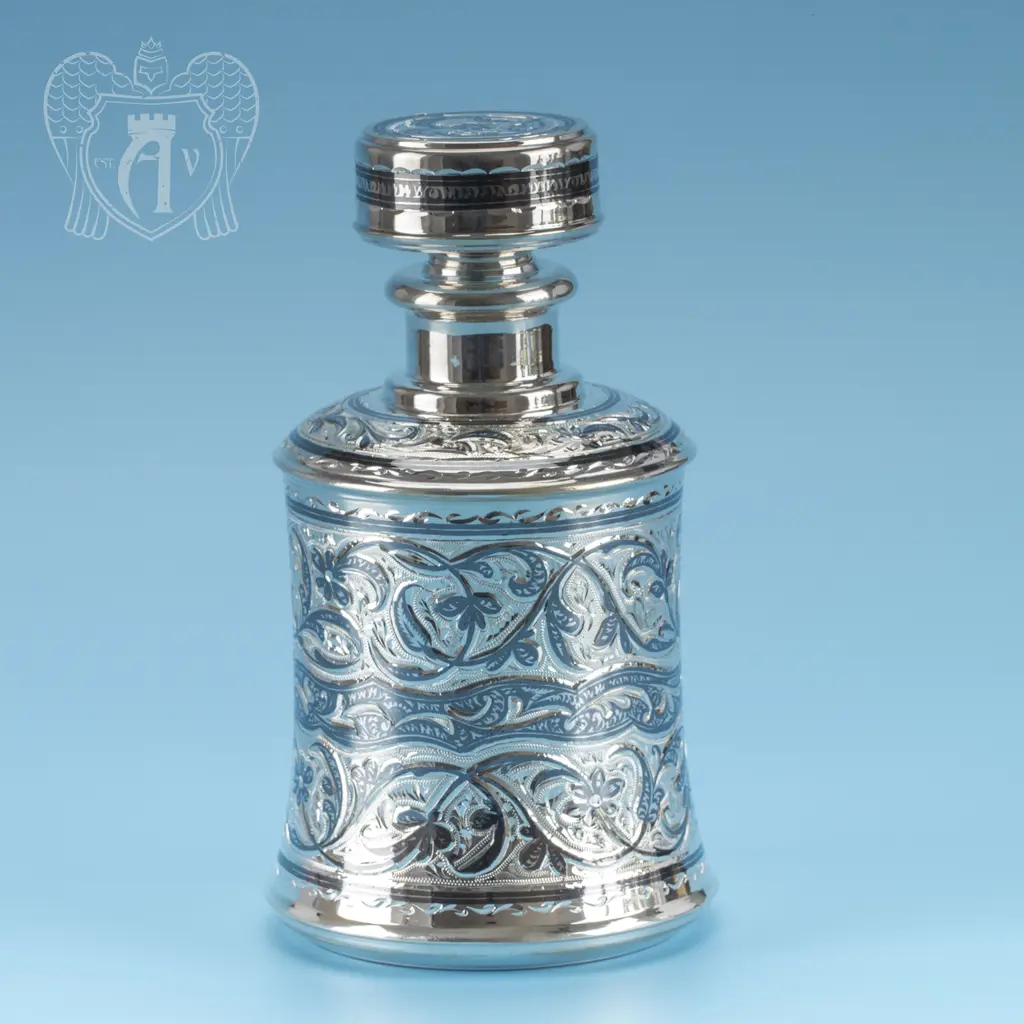 Графин (штоф) серебряный для виски «Экватор» - фото 2