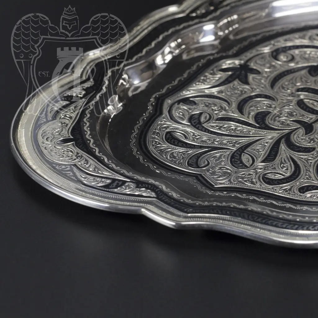 Серебряный поднос «Восток» - фото 2