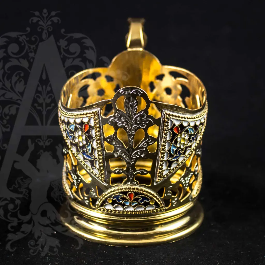 Подстаканник с эмалью «Престиж» - фото 2