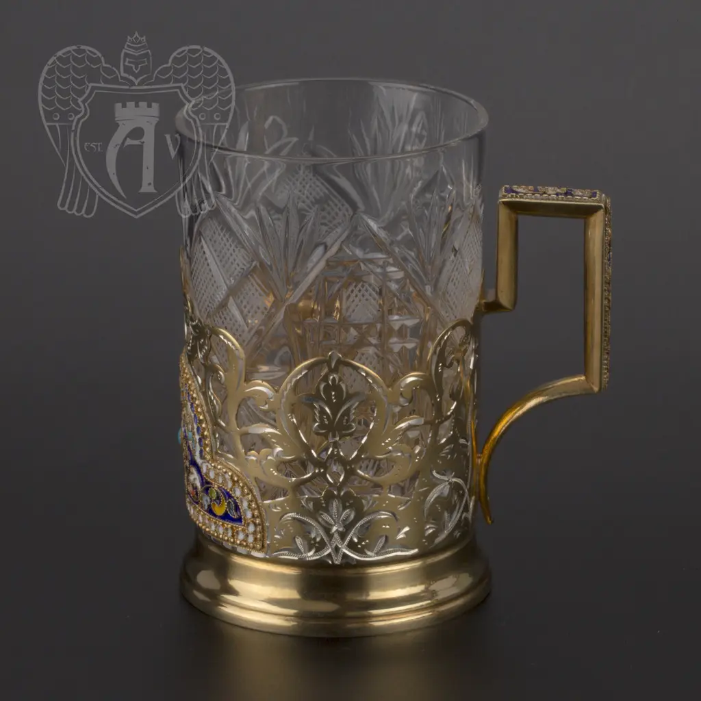 Подстаканник с эмалью «Богемия» - фото 3