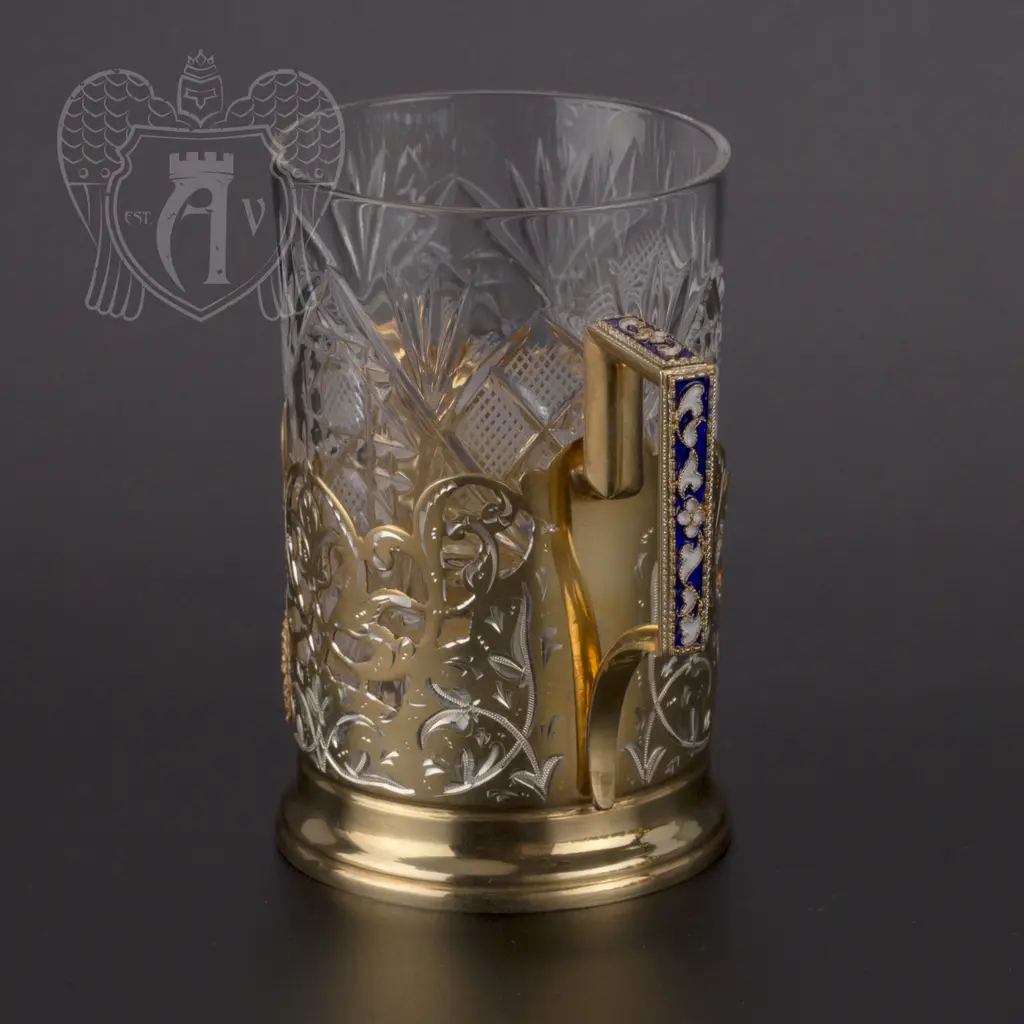 Подстаканник с эмалью «Богемия» - фото 4