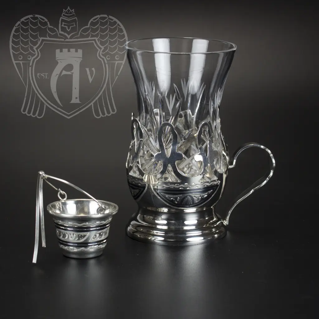 Подстаканник серебряный «Восточный» - фото 2