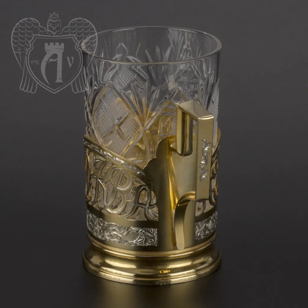 Серебряный подстаканник «Москва» с позолотой - фото 2