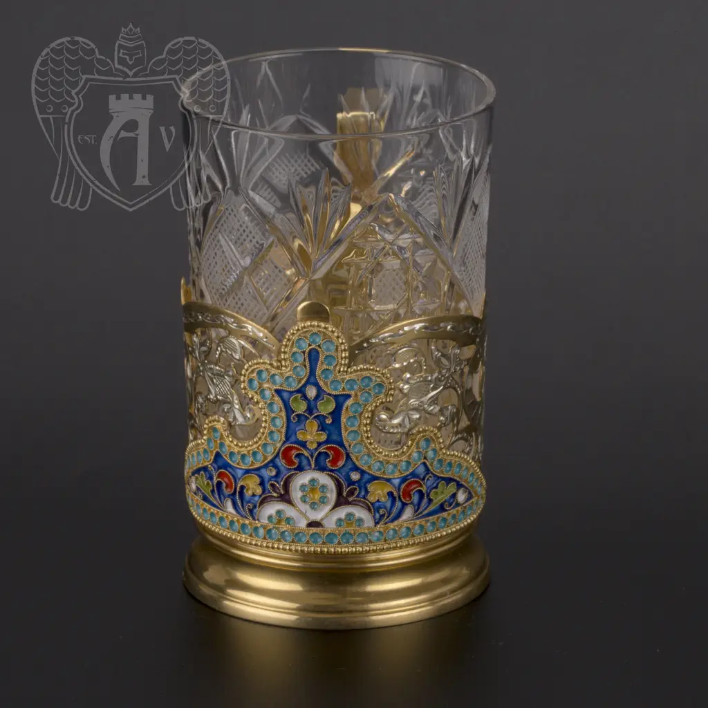 Серебряный подстаканник «Жар-Птица» с позолотой - фото 3