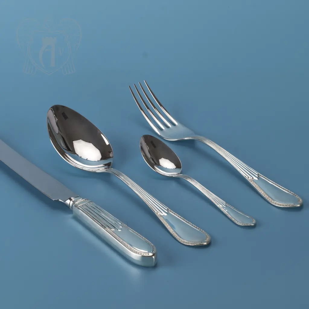 Серебряный столовый набор «Дева» 4 предмета - фото 4